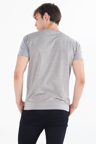 Relaxed Fit Tee With Cut & Sew Panel