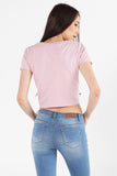 Mid Length Top With Tie Front Detail