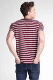 Striped Relaxed Fit Tee With Embroidery