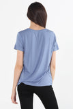 Long Line Tee With Zipper Detail