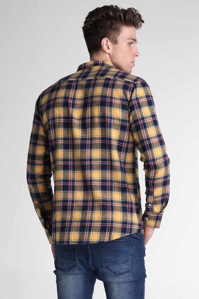 Flannel Shirt With Button-Down Collar