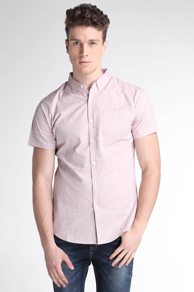 Dobby Shirt With Button-Down Collar