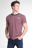 Striped Relaxed Fit Tee With Embroidery