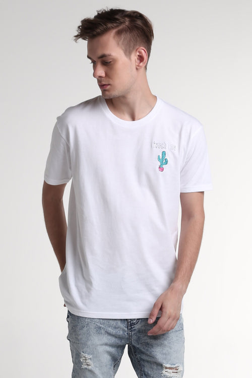 Relaxed Fit Tee With Embroidery