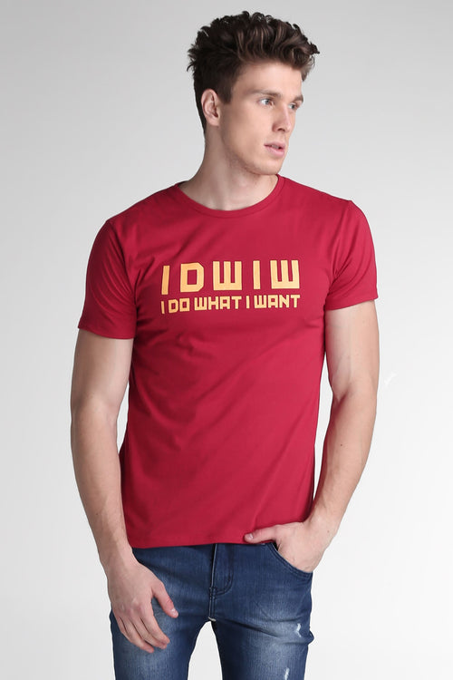 Semi Fit Tee With Graphic Print