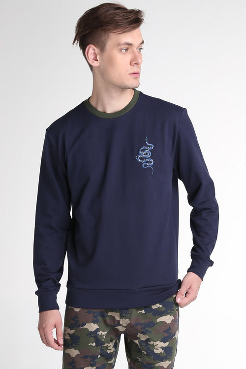 Relaxed Fit Pullover With Embroidery