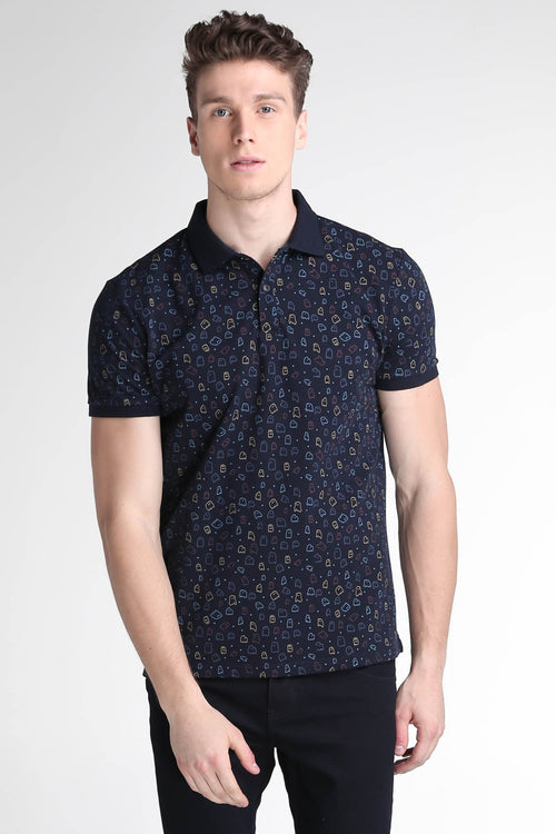 Polo Shirt With All-Over Print