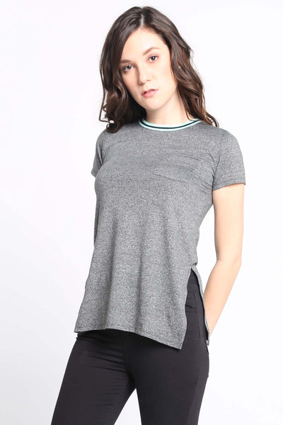 Longline Tee With Side Slit