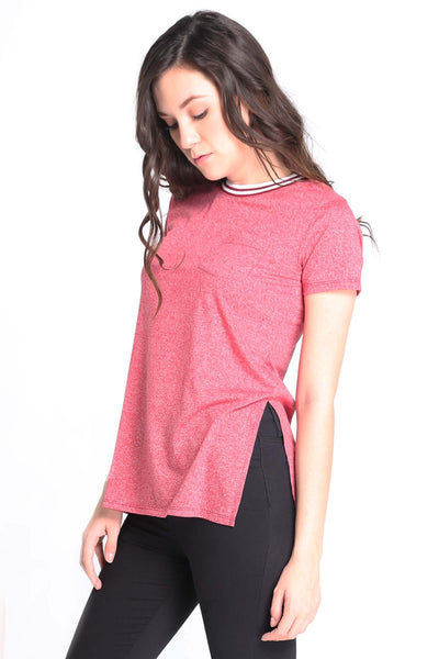 Longline Tee With Side Slit