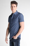 Chambray Shirt With All-Over Print