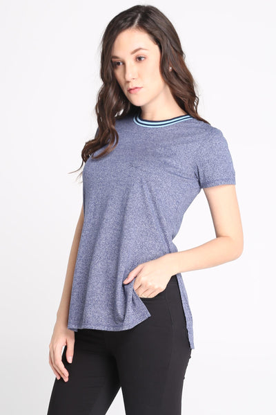 Longline Tee With Side Slit