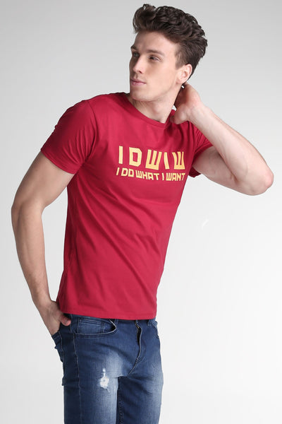 Semi Fit Tee With Graphic Print