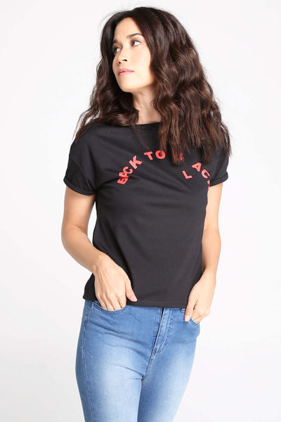 Semi Fit Tee With Graphic Print