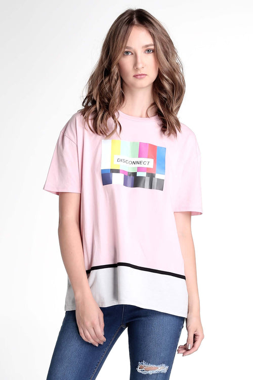 Boyfriend Fit Tee With Graphic Print