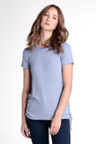 Ribbed Longline Tee With Side Slit Lace