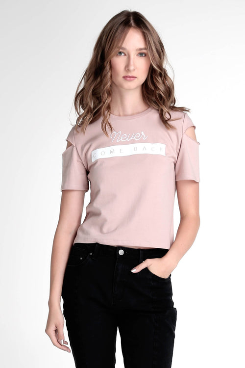 Semi Fit Tee With Graphic Print