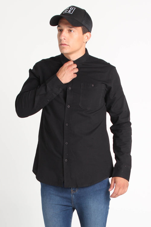 Oxford Button-Down Long Sleeves Shirt With Pocket