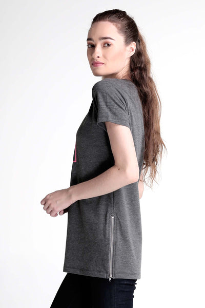 Semi Fit Tee With Graphic Print