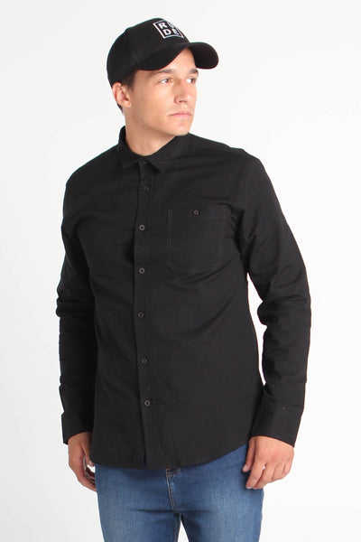 Oxford Button-Down Long Sleeves Shirt With Pocket