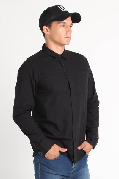 Oxford Button-Down Long Sleeves Shirt With Pocket