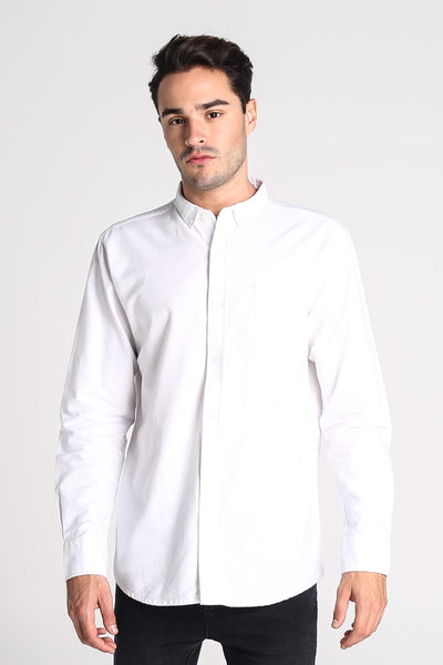 Oxford Button-Down Long Sleeves Shirt With Pocket