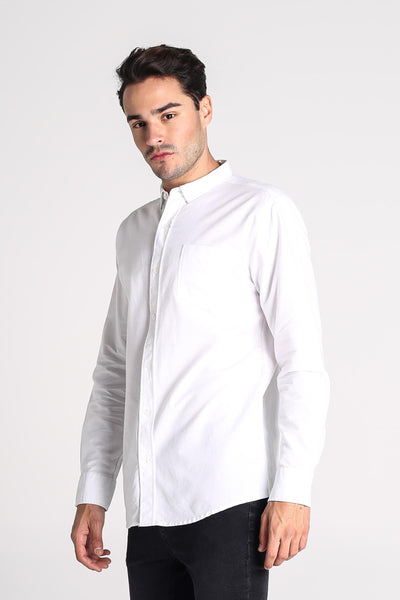 Oxford Button-Down Long Sleeves Shirt With Pocket