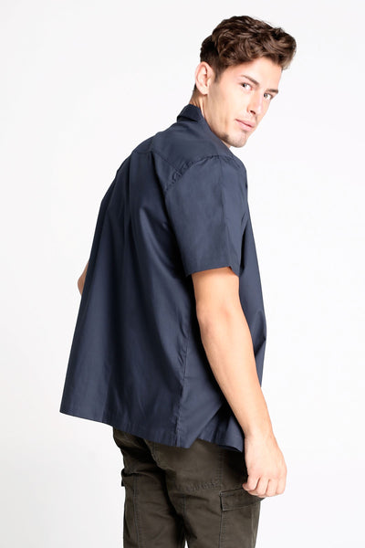 Poplin Shirt With Notched Collar