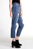 Vintage Slim Jeans With Distressed Detail