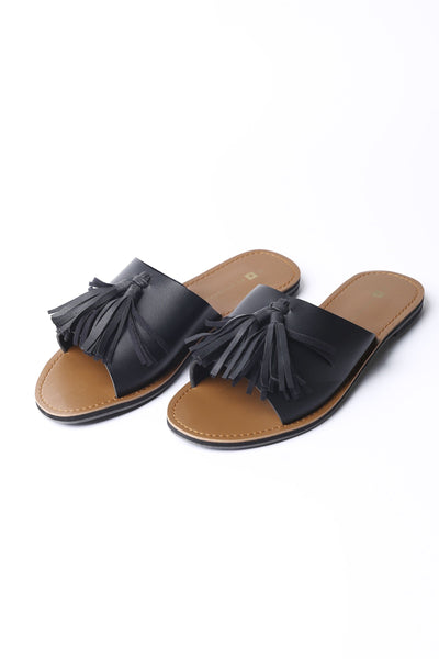 Ladies' Synthetic Leather Sandals With Tassels