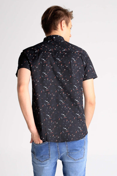 Poplin Shirt With All-Over Print
