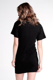 Ribbed Dress with Corset Detail