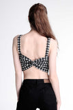 Semi Fit Tank Top With Back Knot Detail