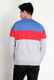 Penshoppe Old School - Relaxed Fit Pullover With Color Blocking