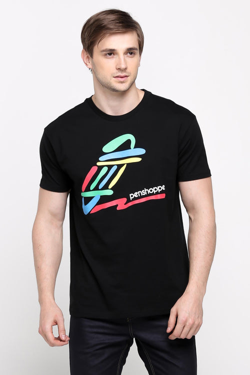 Penshoppe Old School - Relaxed Fit Tee With Graphic Print