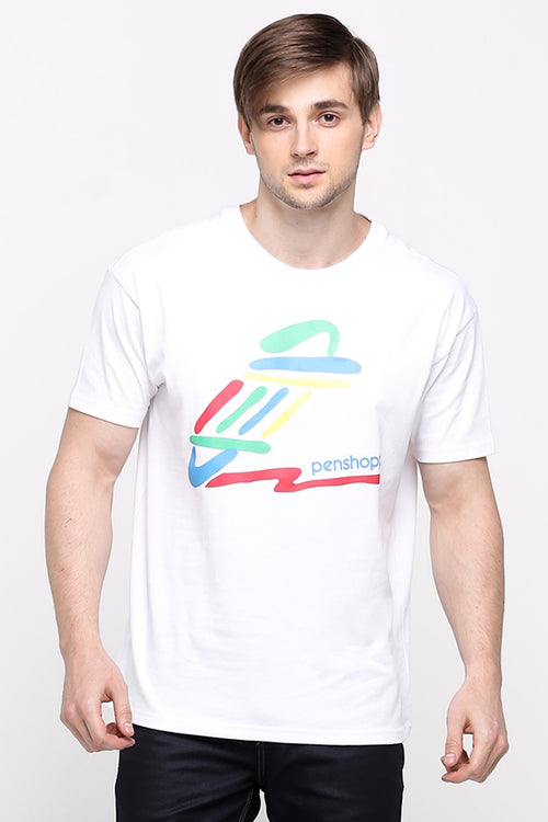 Penshoppe Old School - Relaxed Fit Tee With Graphic Print