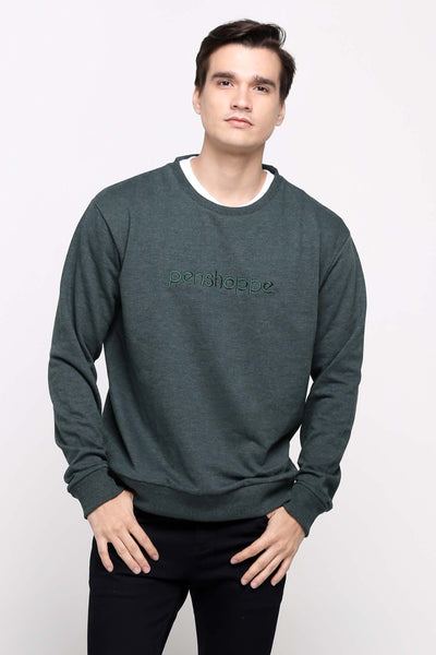 Penshoppe Old School - Relaxed Fit Pullover With Embroidery