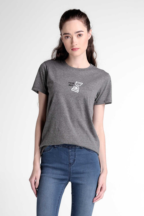 Semi Fit Tee With Graphic Print
