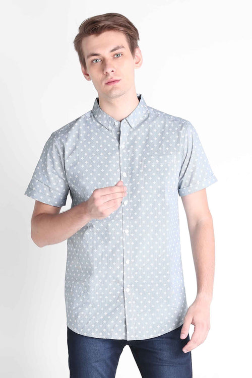 Poplin Shirt With All-Over Print
