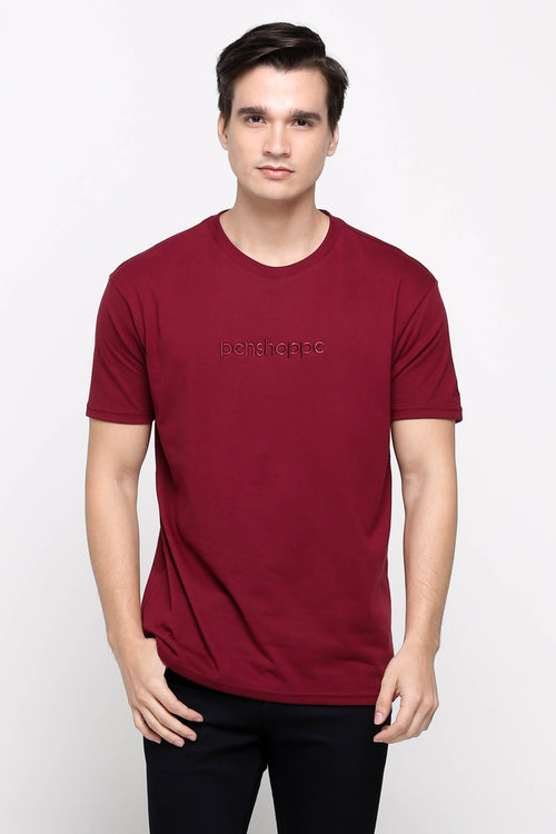 Penshoppe Old School - Relaxed Fit Tee With Embroidery