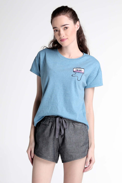 Semi Fit Tee With Graphic Print