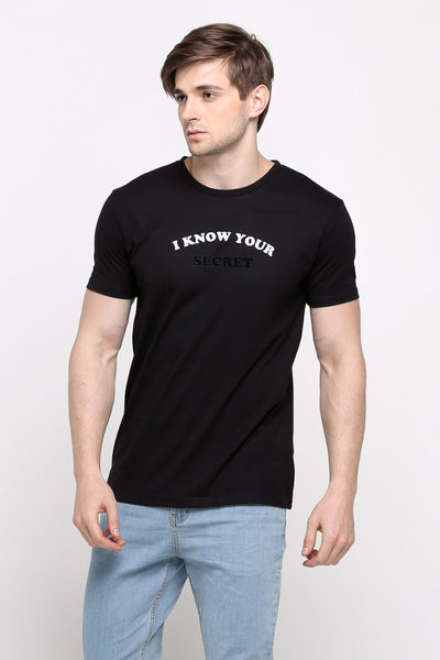 Semi Fit Tee With Graphic Print