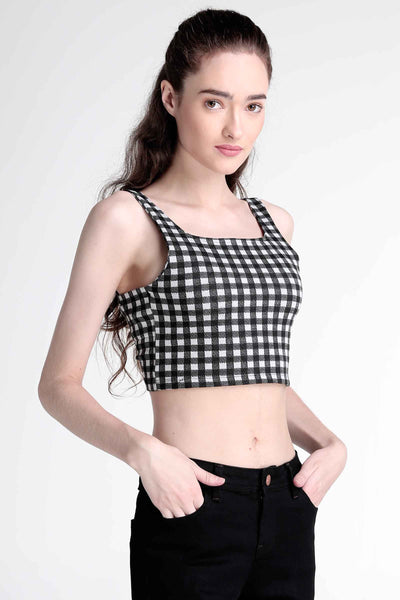 Semi Fit Tank Top With Back Knot Detail