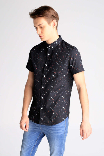Poplin Shirt With All-Over Print