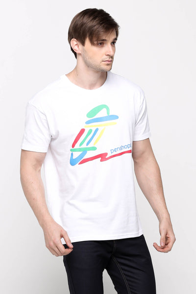 Penshoppe Old School - Relaxed Fit Tee With Graphic Print