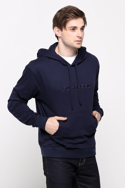 Penshoppe Old School - Relaxed Fit Hoodie With Embroidery