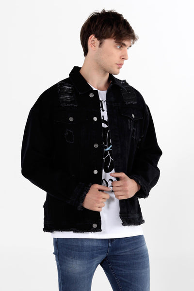 Denim Trucker Jacket With Pocket Detail