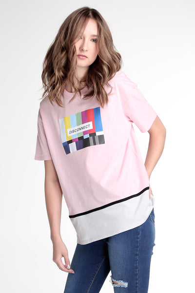 Boyfriend Fit Tee With Graphic Print