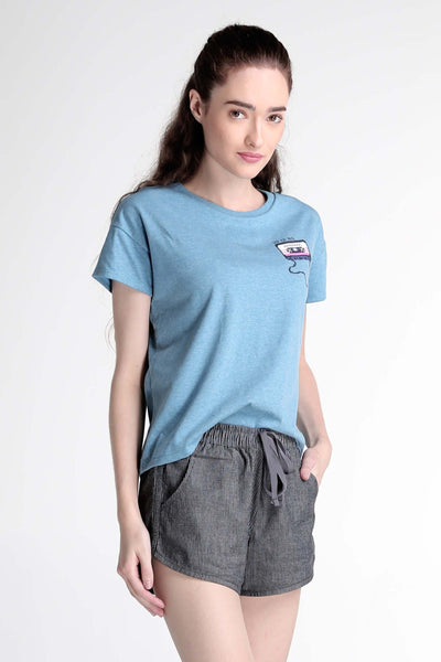 Semi Fit Tee With Graphic Print
