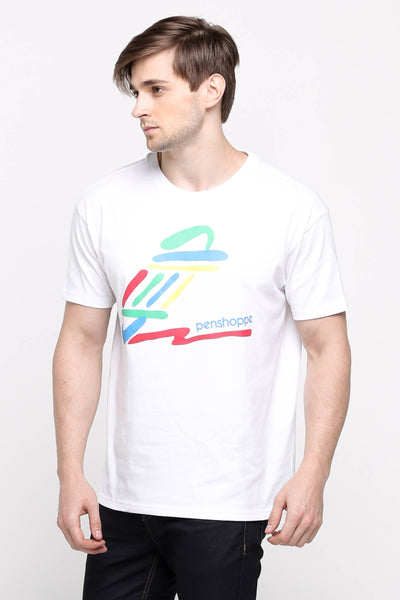Penshoppe Old School - Relaxed Fit Tee With Graphic Print