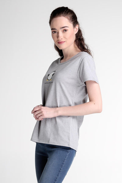 Semi Fit Tee With Graphic Print